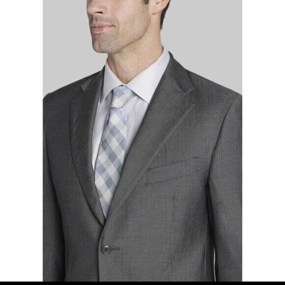 JoS’ A Bank mens suit jacket wool cashmere superfine 2 buttons closure size 40R - Picture 13 of 13